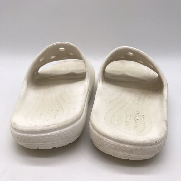 Iconic Crocs Comfort White Sandals Classic Slide Unisex M6 W8 Waterproof Shower - Picture 4 of 11